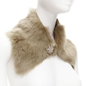 Simone Rocha fur leather bead embellished collar